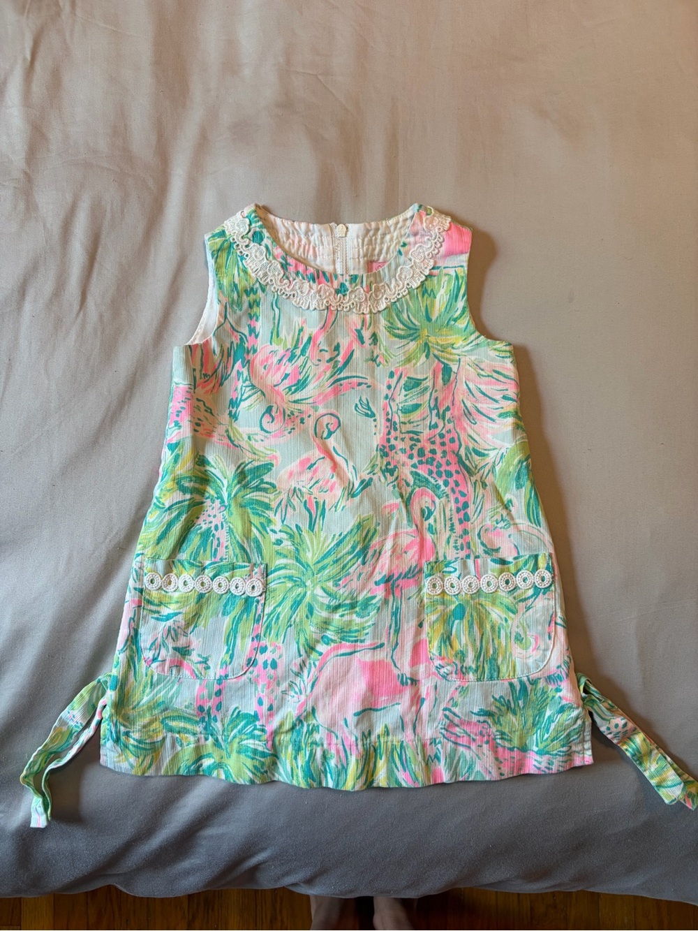 Lilly Pulitzer Little Lilly Flamingo Tropical Classic Shift Dress